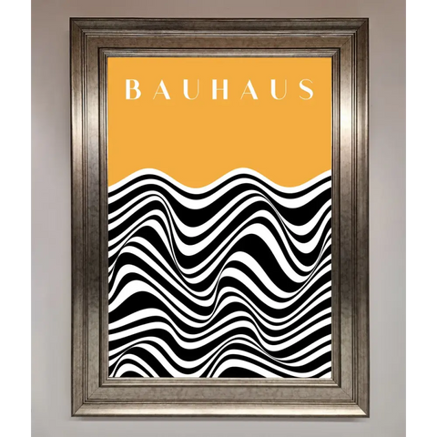 Bauhaus Yellow Framed Poster - A3 (29.7 x 42 cm) / Silver - Framed Print