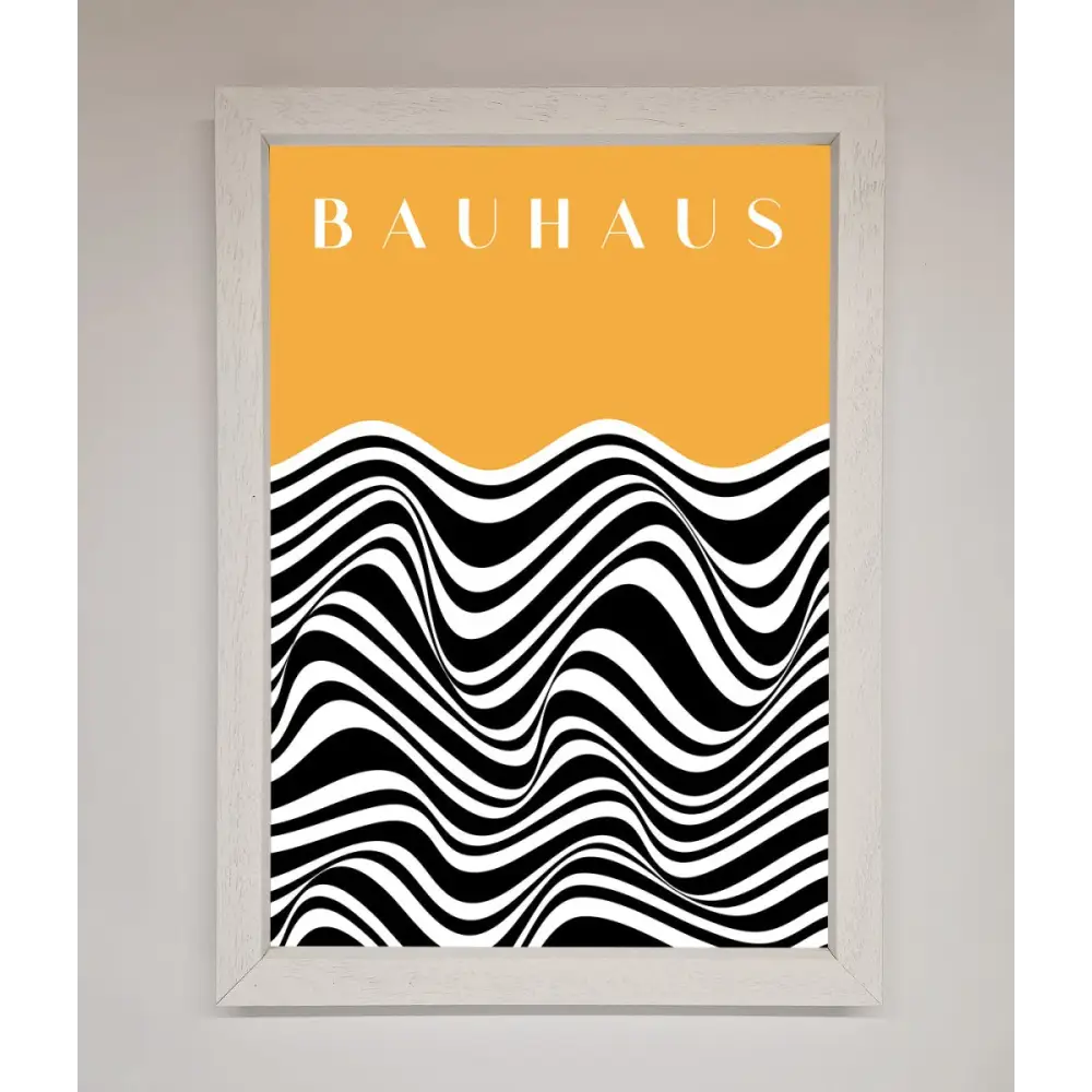Bauhaus Yellow Framed Poster - A3 (29.7 x 42 cm) / White - Framed Print