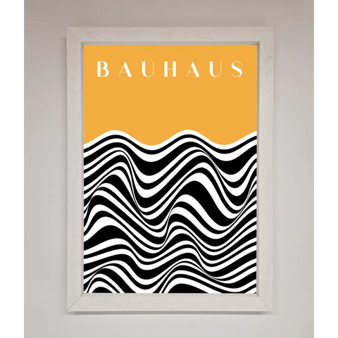 Bauhaus Yellow Framed Poster - A3 (29.7 x 42 cm) / White - Framed Print
