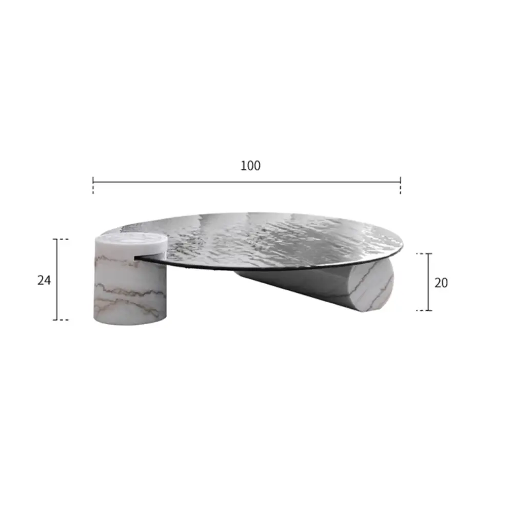 Baxter Coffee Table, Wave Top｜ DC Concept