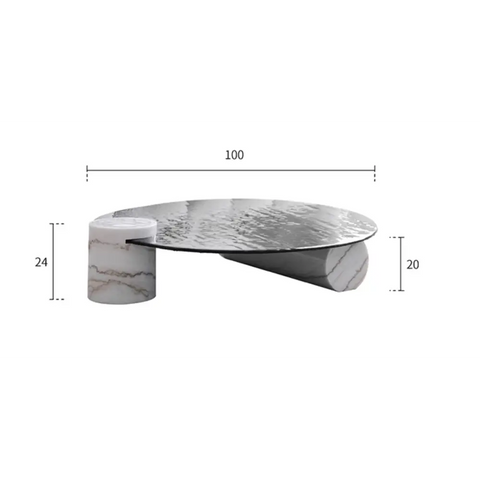 Baxter Coffee Table, Wave Top｜ DC Concept