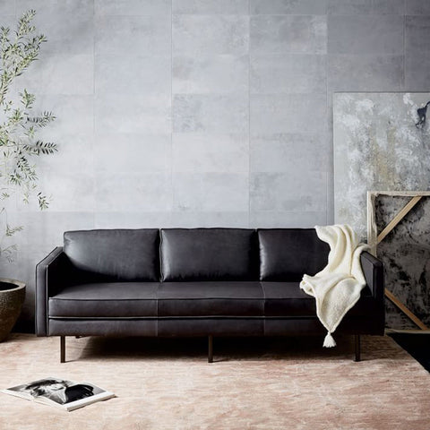 Baxter Two Seater, Three Seater Sofa, Real Leather