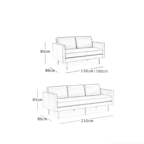 Baxter Two Seater, Three Seater Sofa, Real Leather