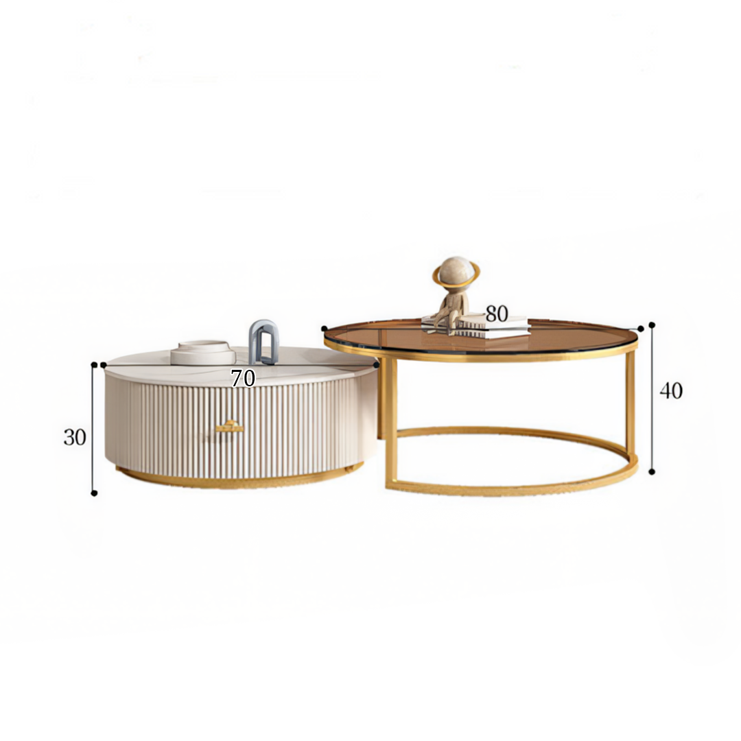 Anastasia Nesting Coffee Table, Glass