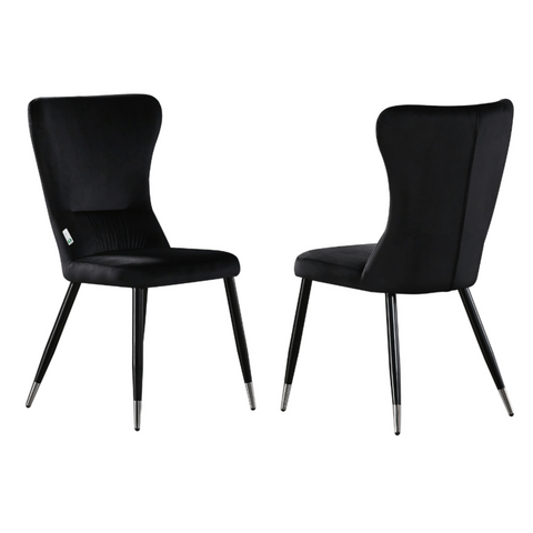 New York LUX Velvet Dining Chair with Metal Legs - Scandinavian Inspired