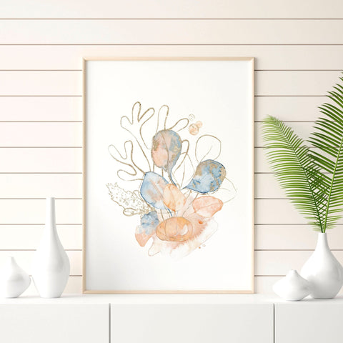 Beach theme decor wall art | Set of 3 wall art prints