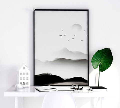 Japanese interior decor | set of 3 wall art prints for bedroom