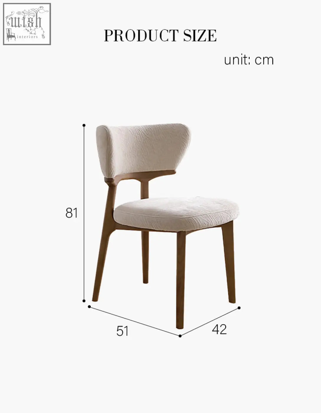 Beige upholstered dining chair with wooden legs and curved backrest beside a becerra foldable round dining table wood
