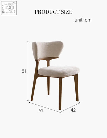 Beige upholstered dining chair with wooden legs and curved backrest beside a becerra foldable round dining table wood