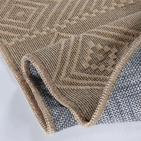 Beige Jute Looking Washable Rugs - Rugs