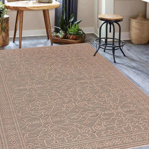 Beige Jute Looking Washable Rugs - Rugs
