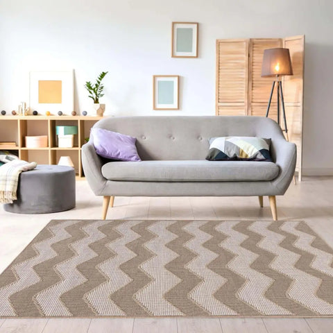 Beige Jute Looking Washable Rugs - Rugs