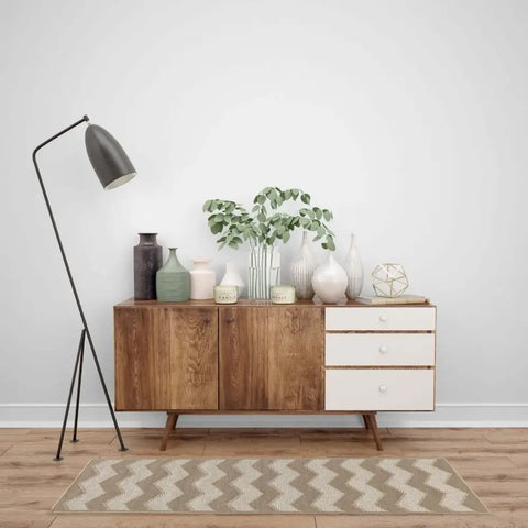 Beige Jute Looking Washable Rugs - Rugs