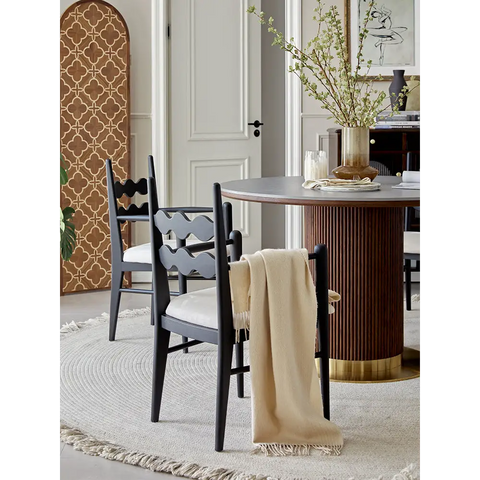 Bek Round Dining Table, Brown｜ DC Concept