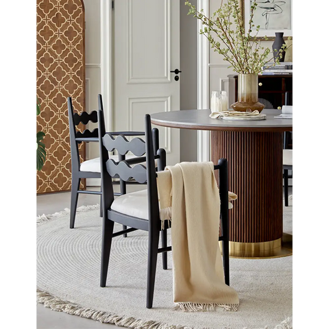 Bek Round Dining Table, Brown｜ DC Concept