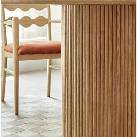 Bek Round Dining Table, White｜ DC Concept