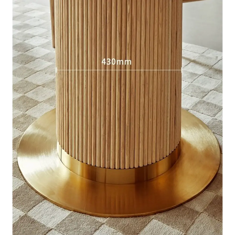 Bek Round Dining Table, White｜ DC Concept