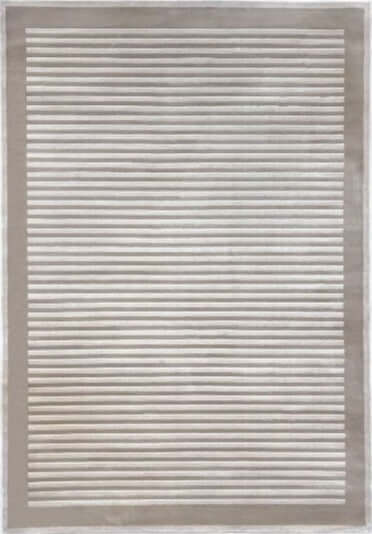 Gray belgrade natural striped rug with subtle horizontal ribbed texture and matching border for natural striped decor