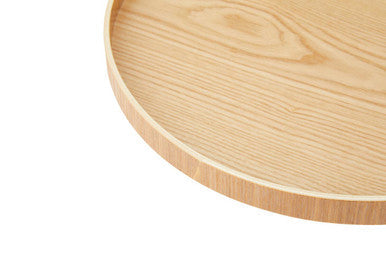 Bessan large natural fir wood tray with light-colored smooth rounded edges and natural wood grain pattern