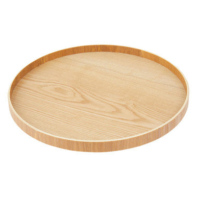 Bessan large natural fir wood tray with light wood grain finish and slightly raised edges for easy carrying