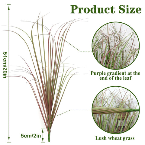 Betylifoy outdoor artificial plants 28pcs faux plants with purple tipped artificial wheat grass for indoor outdoor use
