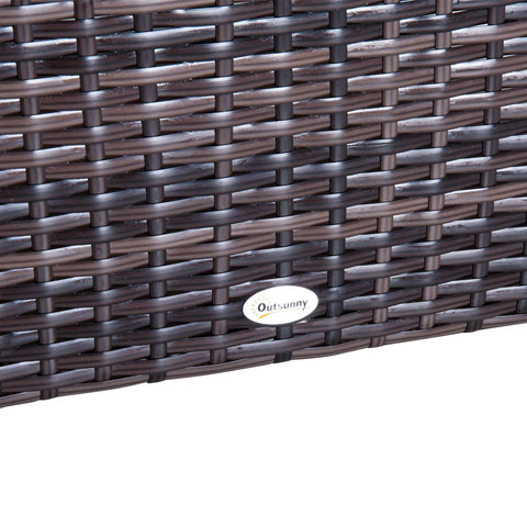 6 PC Rattan Sofa Coffee Table Set Sectional Wicker Weave Furniture