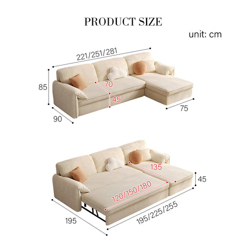Bhatnagar Three Seater Corner Sofa Bed With Storage