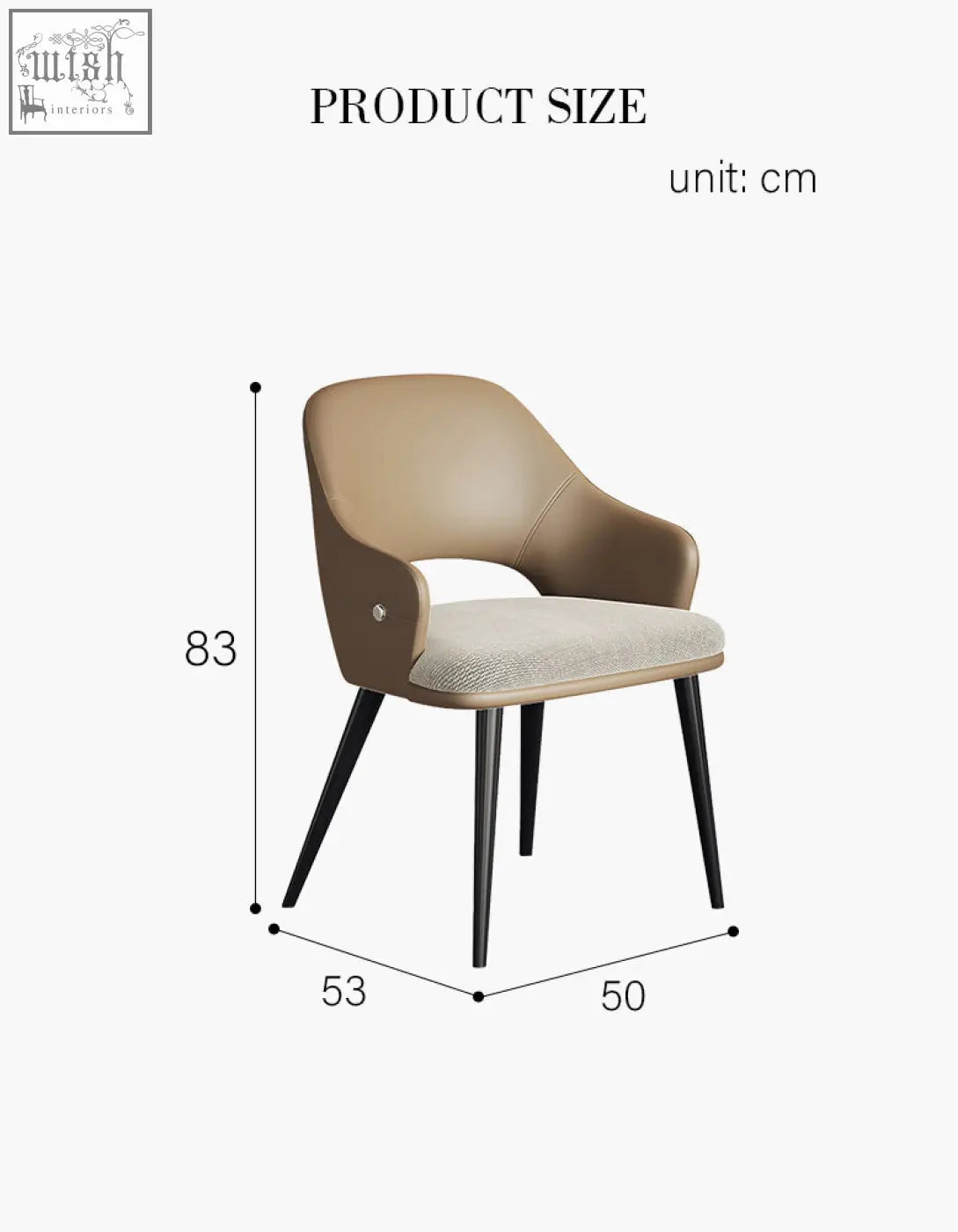 Bianchi dining chair leather with tan leather seat and back and sleek black metal legs for dining chairs offer