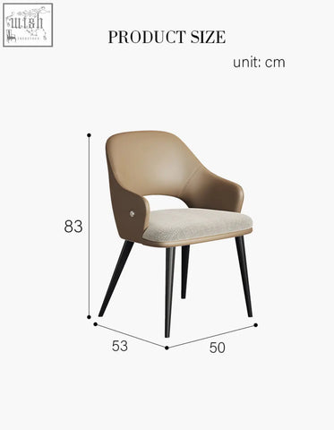 Bianchi dining chair leather with tan leather seat and back and sleek black metal legs for dining chairs offer