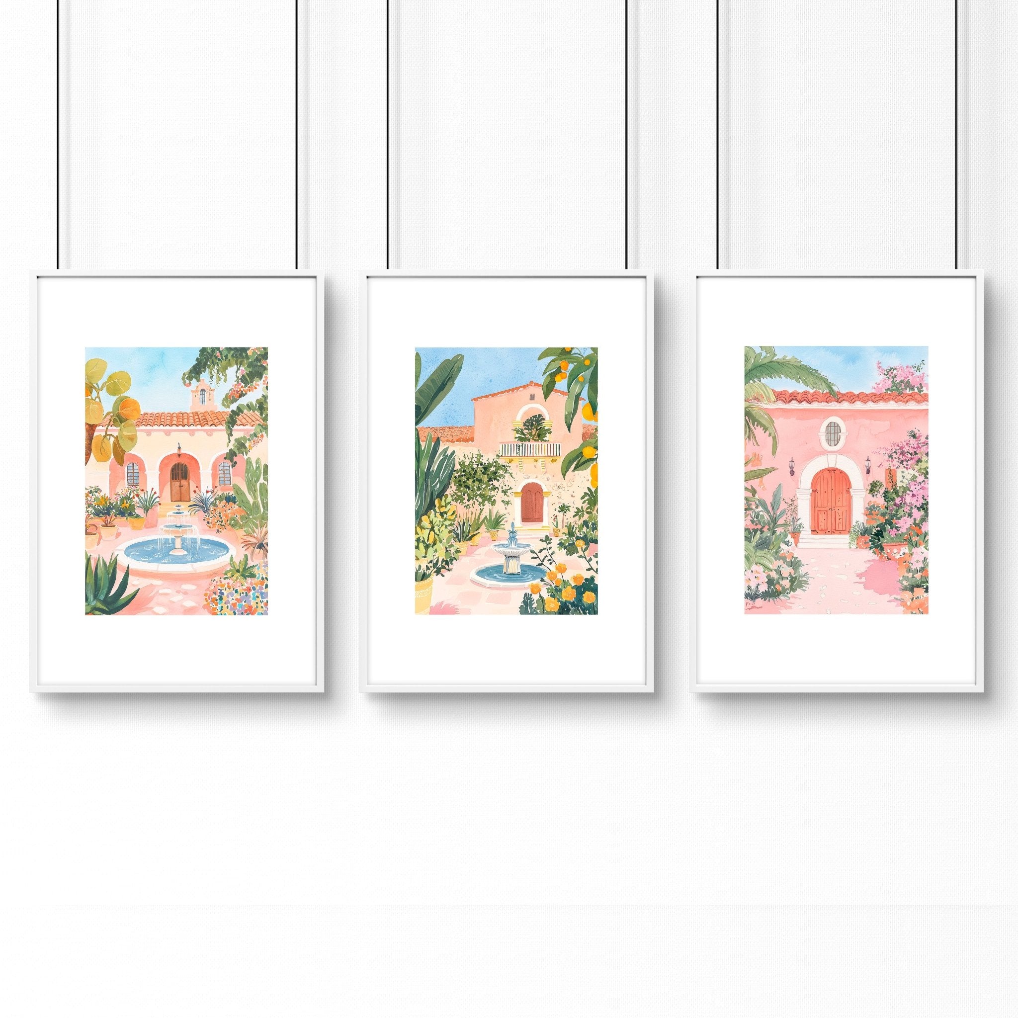 Big Wall Frames | Set of 3 Beach Decor Wall art Prints