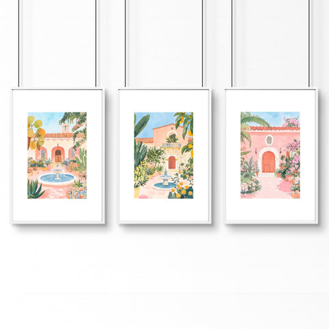 Big Wall Frames | Set of 3 Beach Decor Wall art Prints