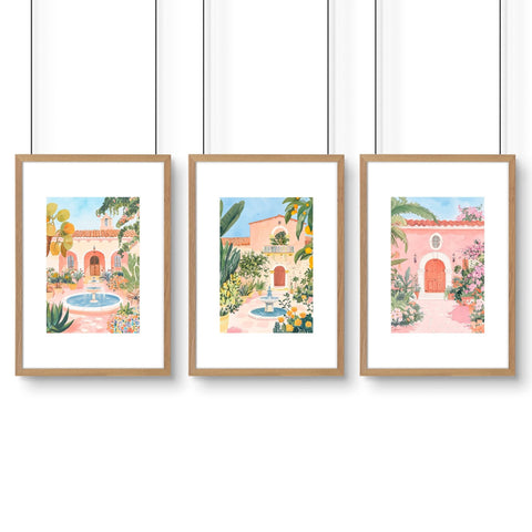 Big Wall Frames | Set of 3 Beach Decor Wall art Prints