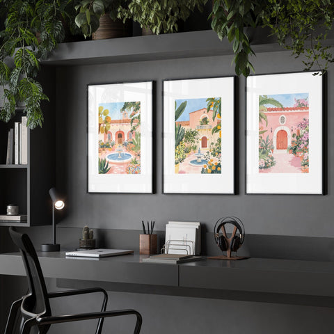 Big Wall Frames | Set of 3 Beach Decor Wall art Prints