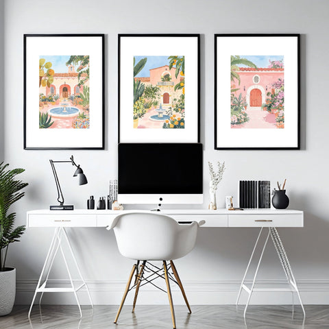 Big Wall Frames | Set of 3 Beach Decor Wall art Prints