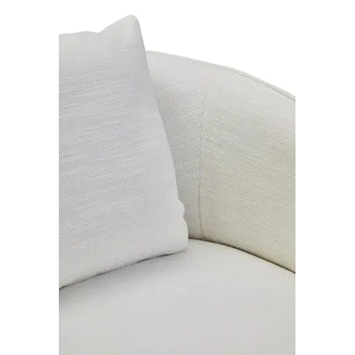 Bilani Cream Linen Effect Curved Chair - Chair