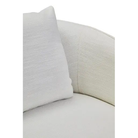 Bilani Cream Linen Effect Curved Chair - Chair