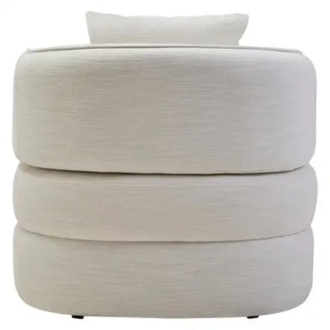 Bilani Cream Linen Effect Curved Chair - Chair