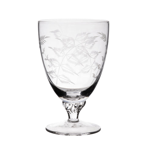 Crystal Bistro Glasses with Fern Design