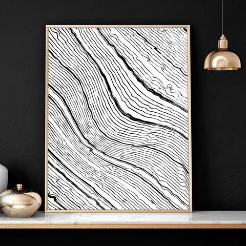 Black and white art wall | set of 2 wall art prints for living room