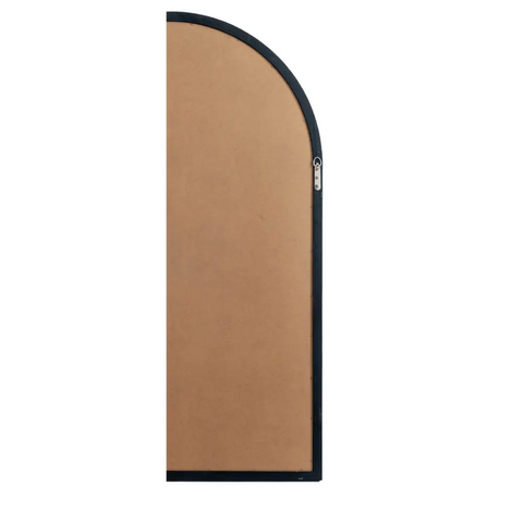 Black Arched Wood Window Mirror 135 cm - Mirrors