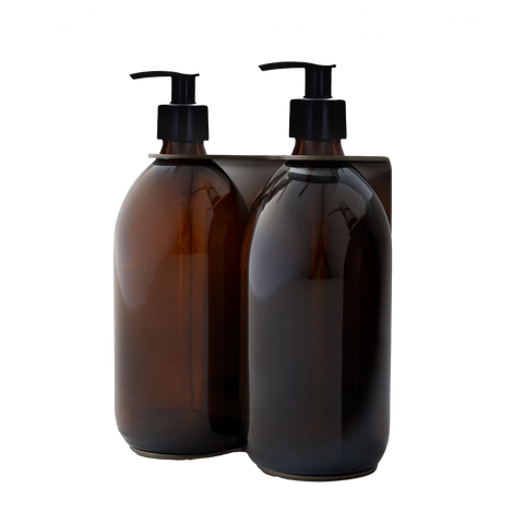 Black Double Wall Mounted Soap Dispensers