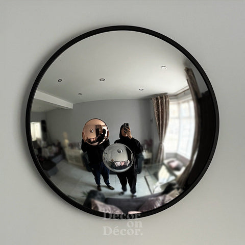 Silver Bubble Interactive Mirror (Black Frame)