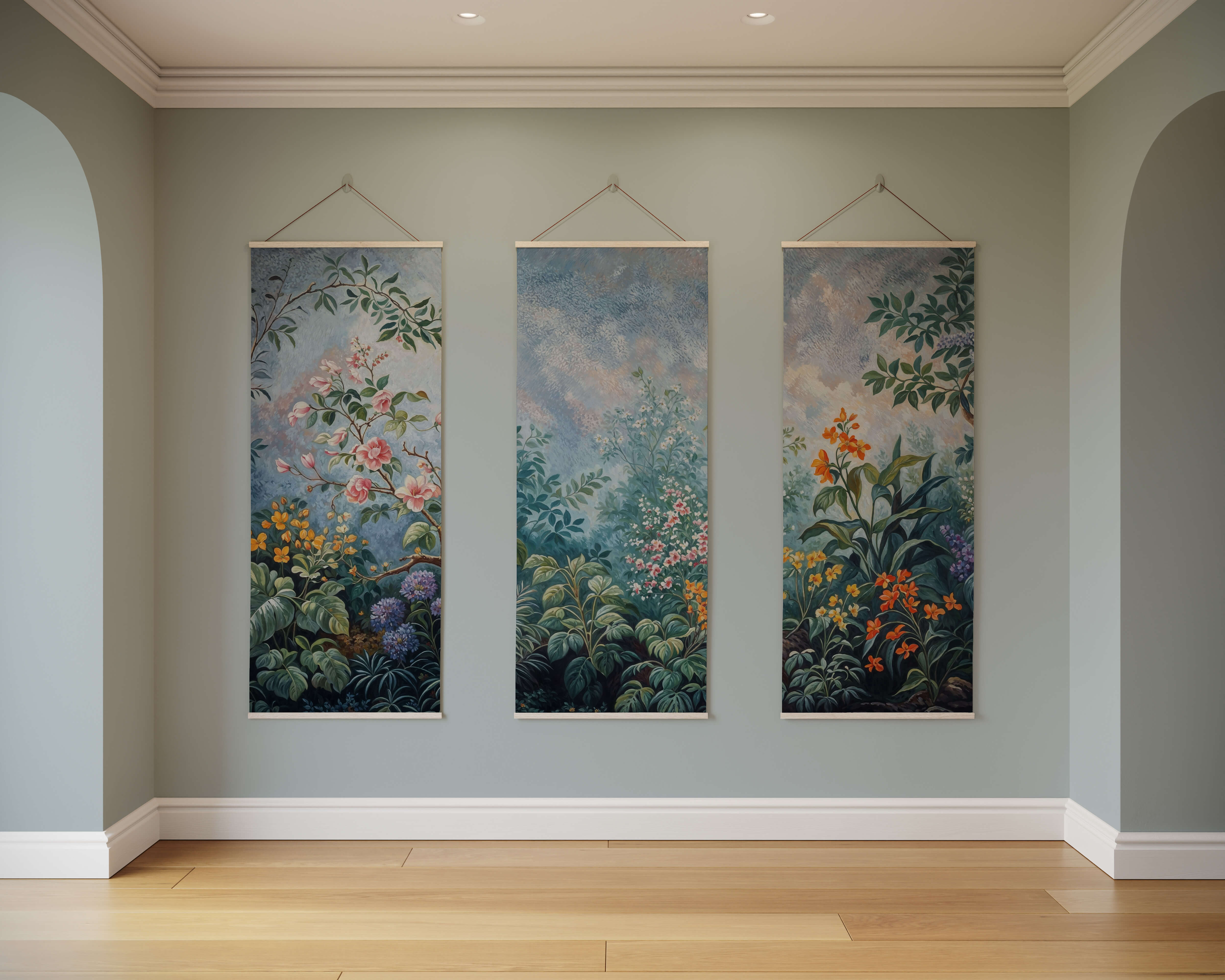 Chinoiserie Floral Garden Tapestry