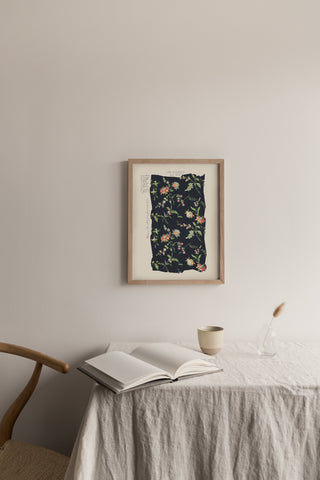 No.016 - Midnight Blooms - Vintage Archive Poster Prints