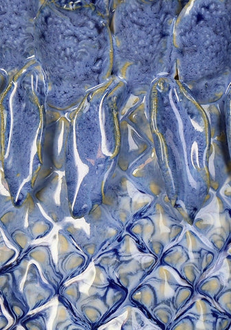 Blue Pineapple Stoneware Vase Large