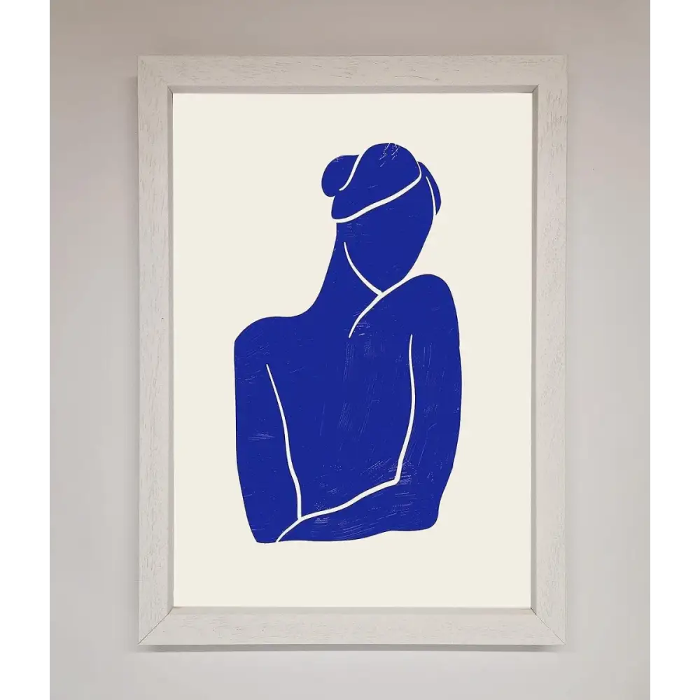 Blue Woman Matisse Style Framed Poster - A3 (29.7 x 42 cm) / White - Framed Print