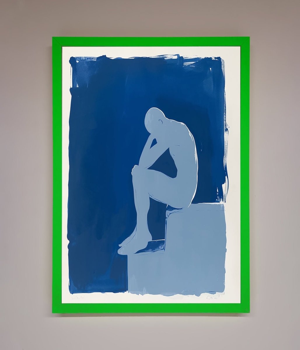 Blues Thinking Framed Print