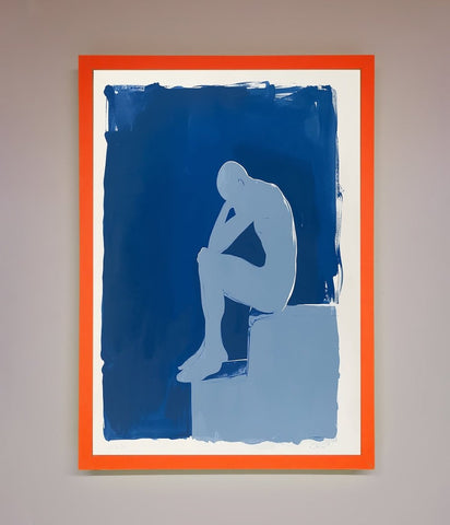 Blues Thinking Framed Print