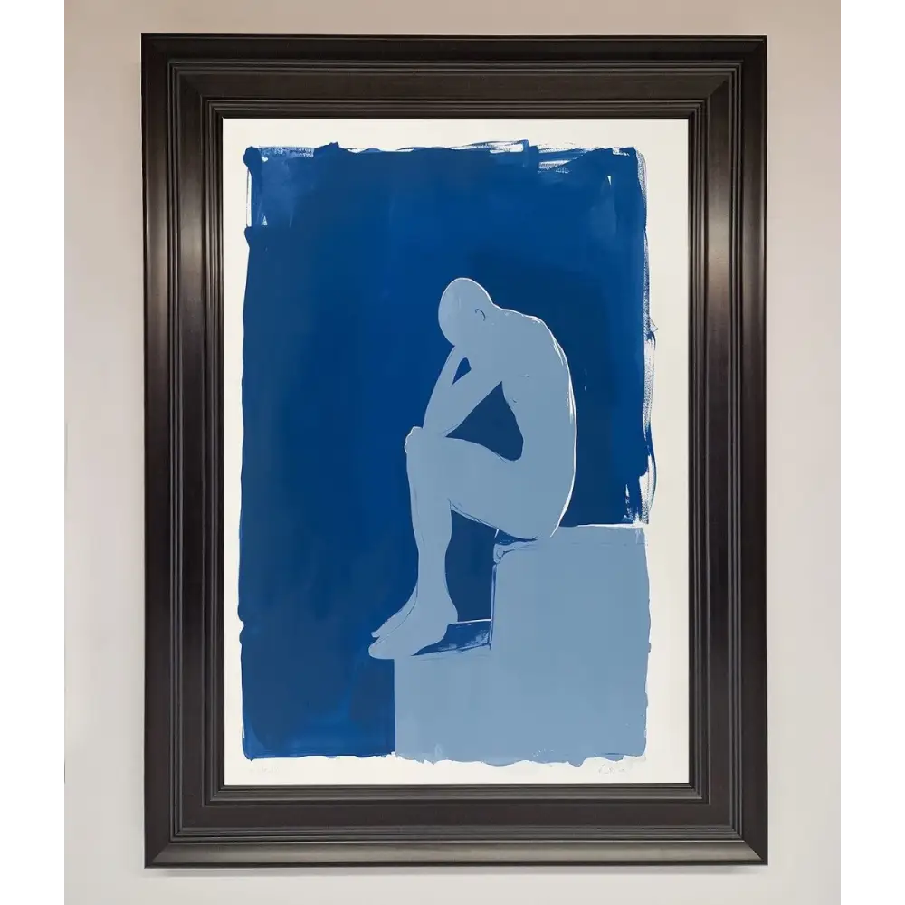 Blues Thinking Framed Print - A1 (59.4 x 84.1 cm) / Matt Black - Framed Print