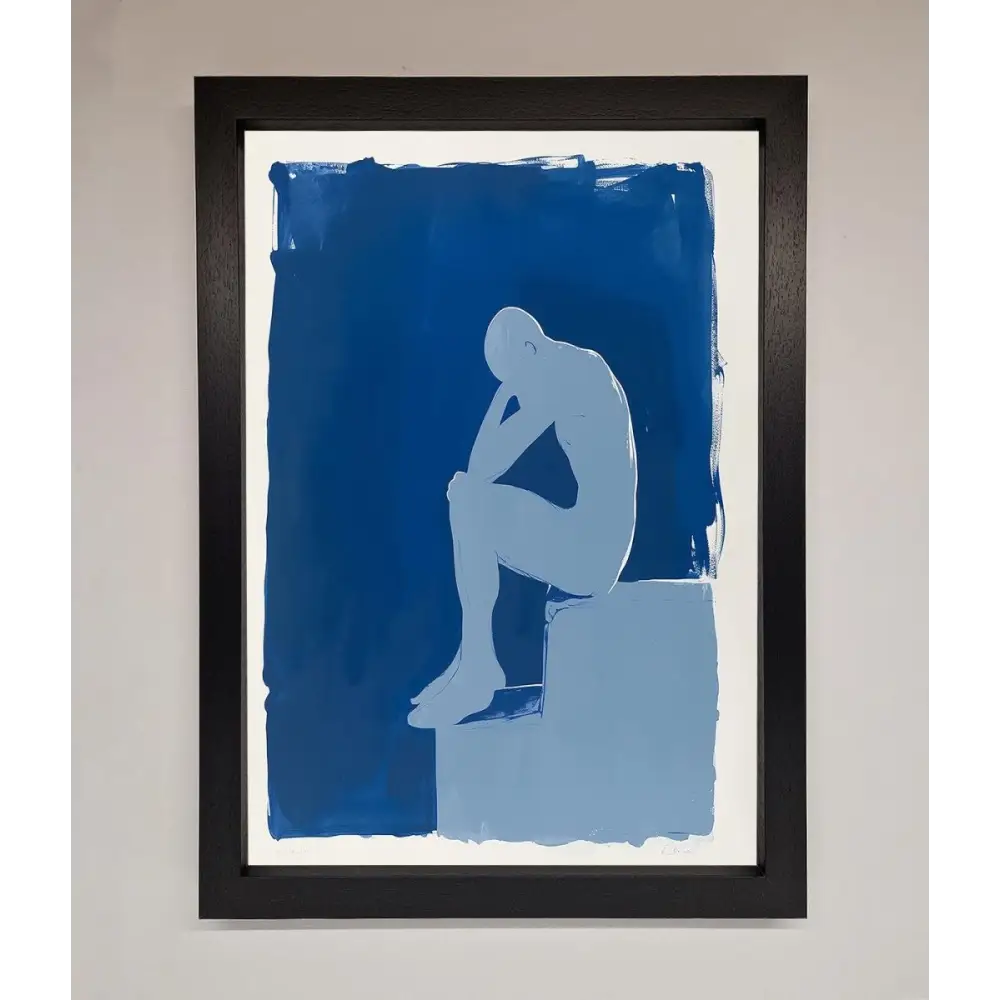 Blues Thinking Framed Print - A3 (29.7 x 42 cm) / Black - Framed Print